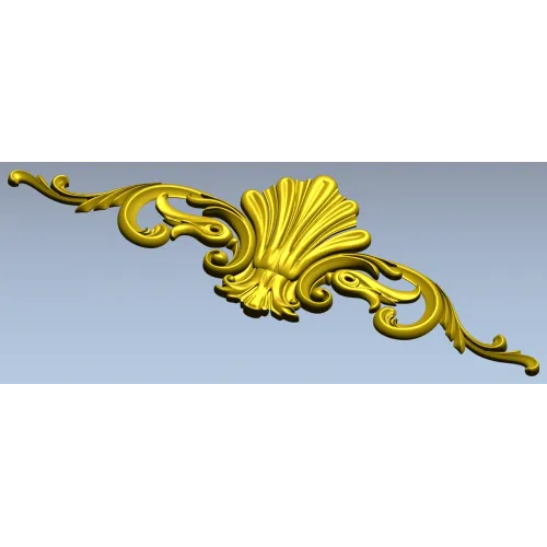 Декоративный картуш с раковиной - 3D модель STL для ЧПУ