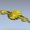 Декоративный картуш с раковиной - 3D модель STL для ЧПУ