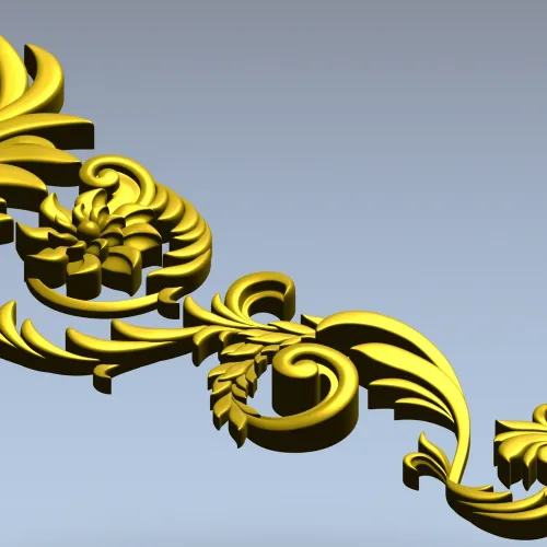 Acanthus Corner Ornament STL