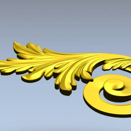 Резная завитка ака?нт - 3D модель STL для ЧПУ