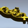 Рокайльный картуш с розой - 3D модель STL для ЧПУ