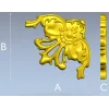 Rococo Floral Corner STL for CNC Milling