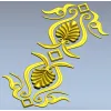 Вертикальный рокайльный орнамент - 3D модель STL для ЧПУ по дереву