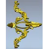 Rocaille Corner Applique STL - ornate corner 3D model for CNC