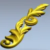 Acanthus Vertical Scroll STL 3D Model for CNC