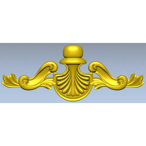 Shell Cartouche Applique - high-quality STL 3D model for CNC