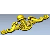 Shell Cartouche Applique - high-quality STL 3D model for CNC