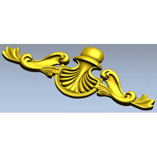 Shell Cartouche Applique - high-quality STL 3D model for CNC