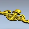 Shell Cartouche Applique - high-quality STL 3D model for CNC