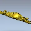 Картуш "Лирический медальон" - декоративная 3D модель STL для ЧПУ