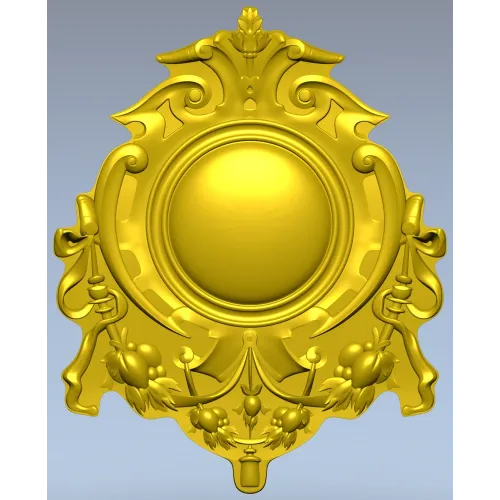Aureate Rocaille Medallion - STL 3D model for CNC