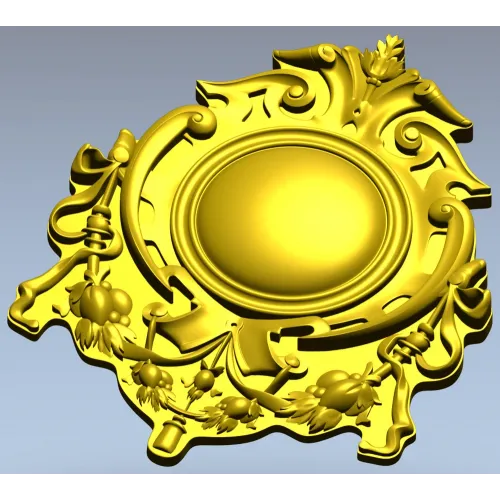 Aureate Rocaille Medallion - STL 3D model for CNC