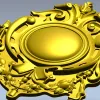 Aureate Rocaille Medallion - STL 3D model for CNC
