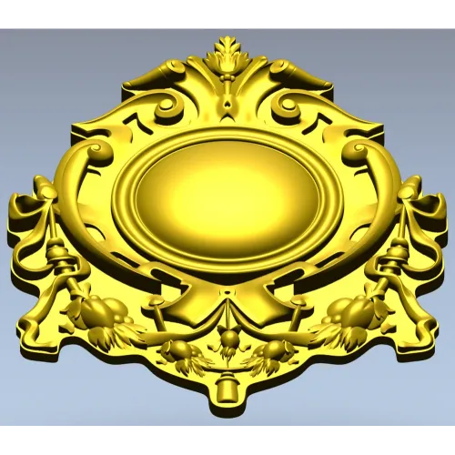 Aureate Rocaille Medallion - STL 3D model for CNC