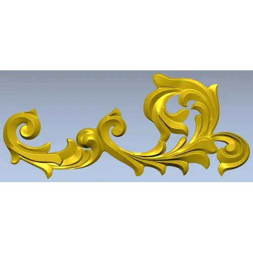 Rococo Acanthus Corner STL 3D Model for CNC