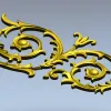 Auric Acanthus Scroll - STL 3D Model for CNC Decorative Panel