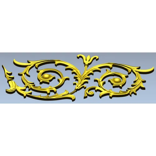 Auric Acanthus Scroll - STL 3D Model for CNC Decorative Panel