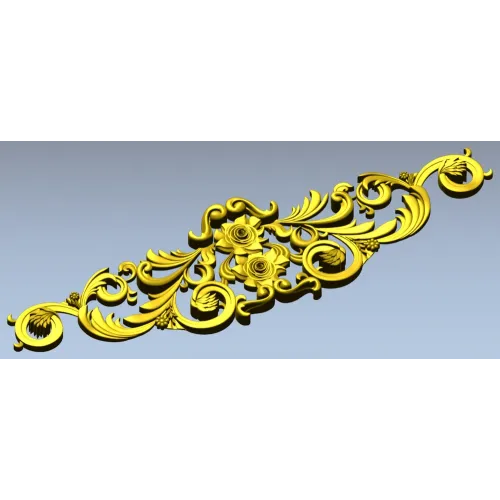 Барочный картуш с розами - 3D модель STL для ЧПУ
