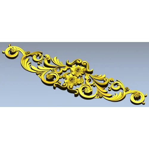 Барочный картуш с розами - 3D модель STL для ЧПУ