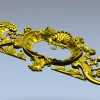 Rococo Shell Cartouche STL for CNC