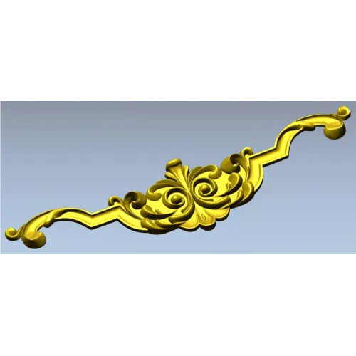 Rococo Scroll Crest - STL 3D model for CNC milling