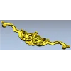 Rococo Scroll Crest - STL 3D model for CNC milling