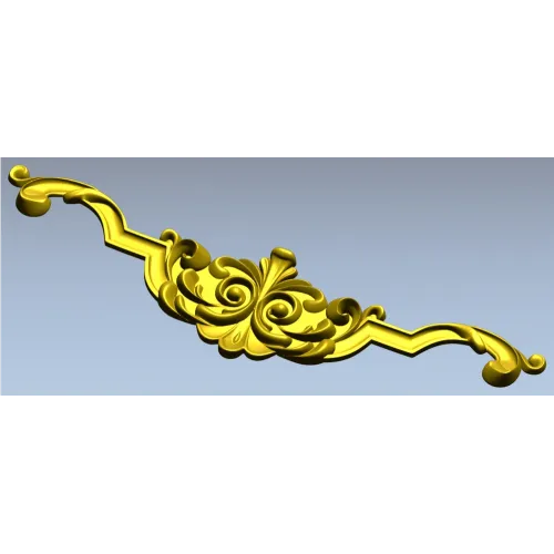Rococo Scroll Crest - STL 3D model for CNC milling