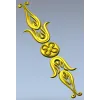 Вертикальный декоративный орнамент - тюльпан с розеткой (STL для ЧПУ)