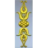 Вертикальный декоративный орнамент - тюльпан с розеткой (STL для ЧПУ)
