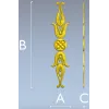 Вертикальный декоративный орнамент - тюльпан с розеткой (STL для ЧПУ)