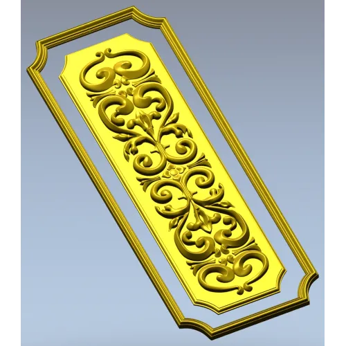 Vertical Acanthus Decorative Panel STL for CNC