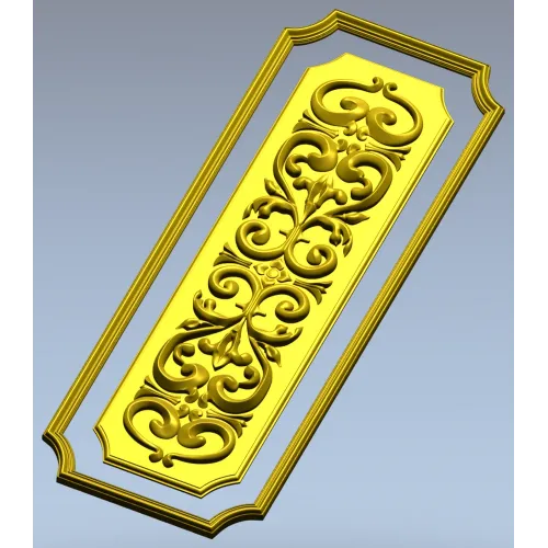 Vertical Acanthus Decorative Panel STL for CNC