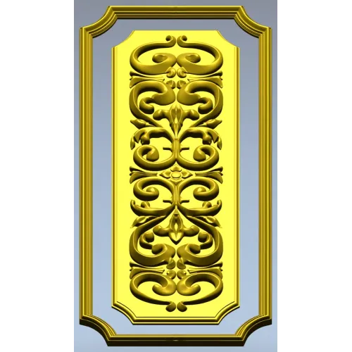 Vertical Acanthus Decorative Panel STL for CNC