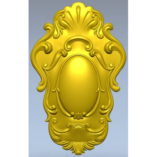 Baroque Oval Cartouche STL