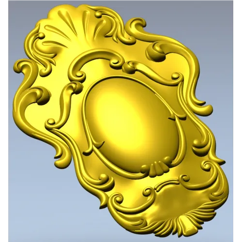Baroque Oval Cartouche STL