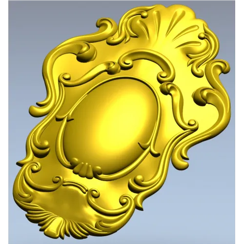 Baroque Oval Cartouche STL