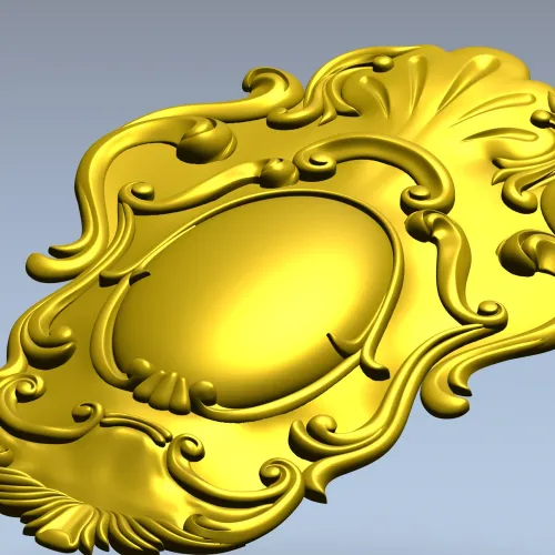 Baroque Oval Cartouche STL