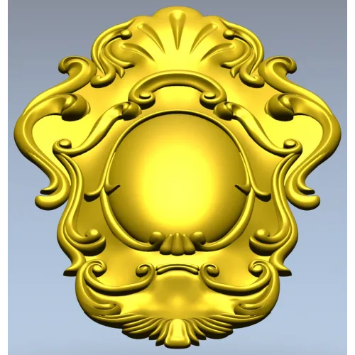 Baroque Oval Cartouche STL