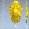 Baroque Oval Cartouche STL