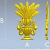 Пернатый вазон - 3D модель в формате STL для ЧПУ