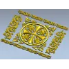 Ornamental Rosette Panel STL for CNC - Acanthus Scroll Relief