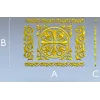 Ornamental Rosette Panel STL for CNC - Acanthus Scroll Relief