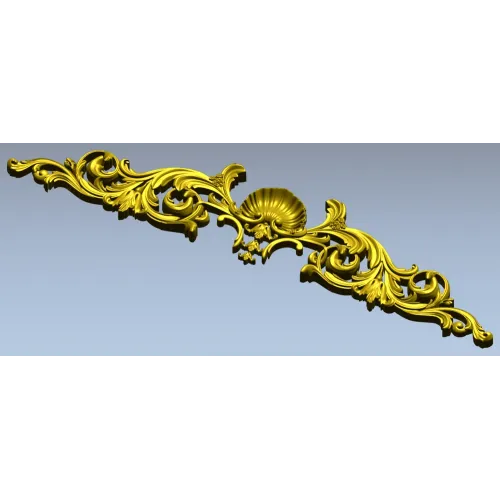 Рокайльный картуш с раковиной - 3D модель STL для ЧПУ