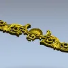 Рокайльный картуш с раковиной - 3D модель STL для ЧПУ