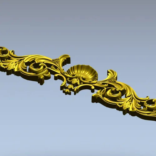 Рокайльный картуш с раковиной - 3D модель STL для ЧПУ