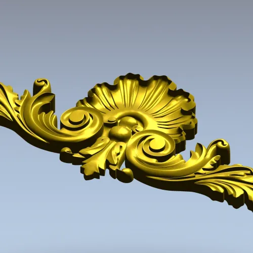 Рокайльный картуш-раковина - 3D модель STL для ЧПУ