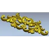 Rococo Acanthus Horizontal Ornament STL 3D Model for CNC
