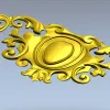 Ornate Rococo Cartouche STL for CNC Milling
