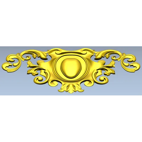 Ornate Rococo Cartouche STL for CNC Milling