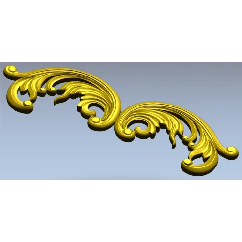 Рокайльная декоративная накладка - 3D модель STL для ЧПУ